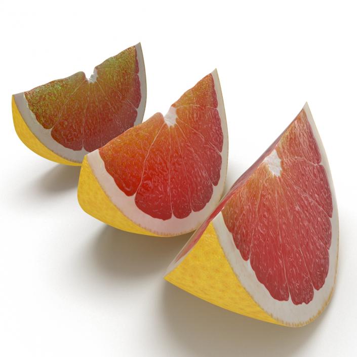 3D model Grapefruit Slice 3D Models Set