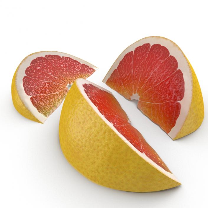 3D model Grapefruit Slice 3D Models Set