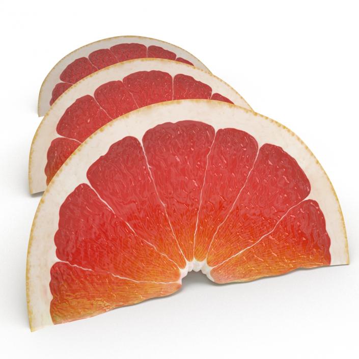 3D model Grapefruit Slice 3D Models Set