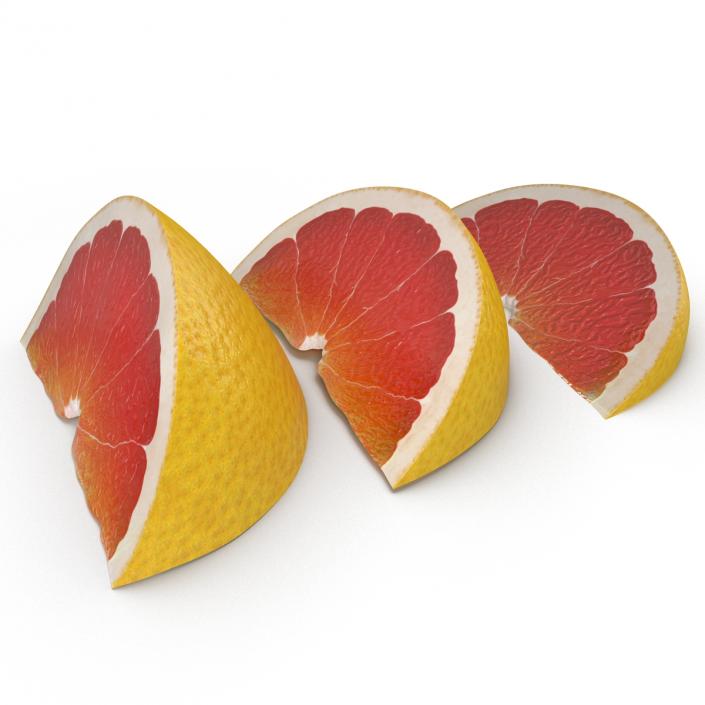 3D model Grapefruit Slice 3D Models Set