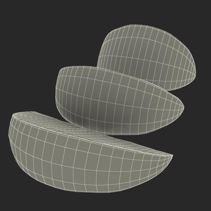 3D model Grapefruit Slice 3D Models Set