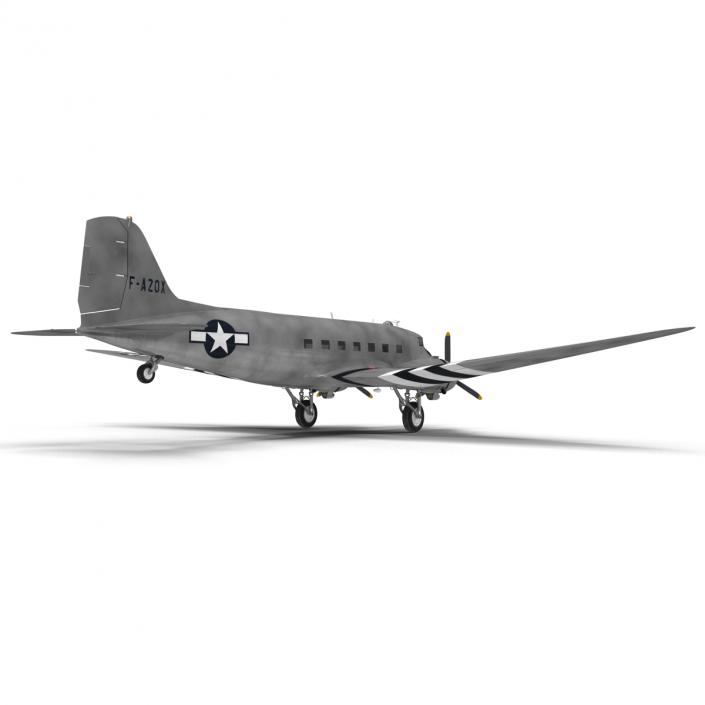 3D model Douglas DC-3 US Air Force