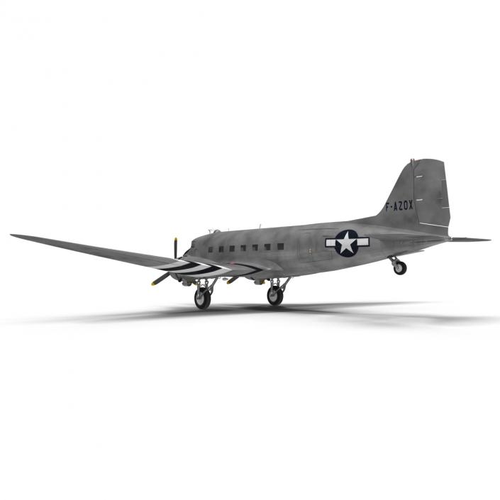 3D model Douglas DC-3 US Air Force