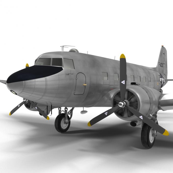 3D model Douglas DC-3 US Air Force