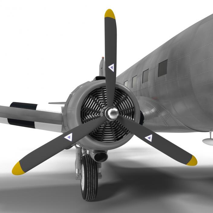 3D model Douglas DC-3 US Air Force