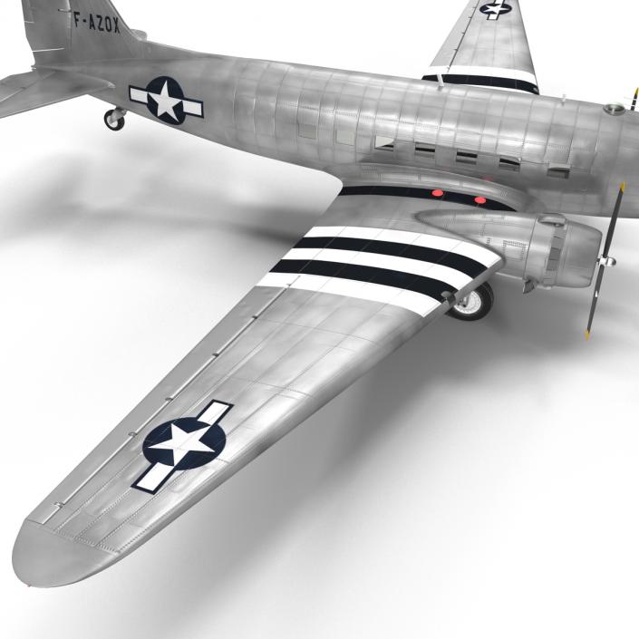 3D model Douglas DC-3 US Air Force