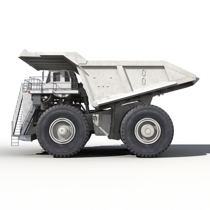 3D Mining Truck Generic White Rigged model