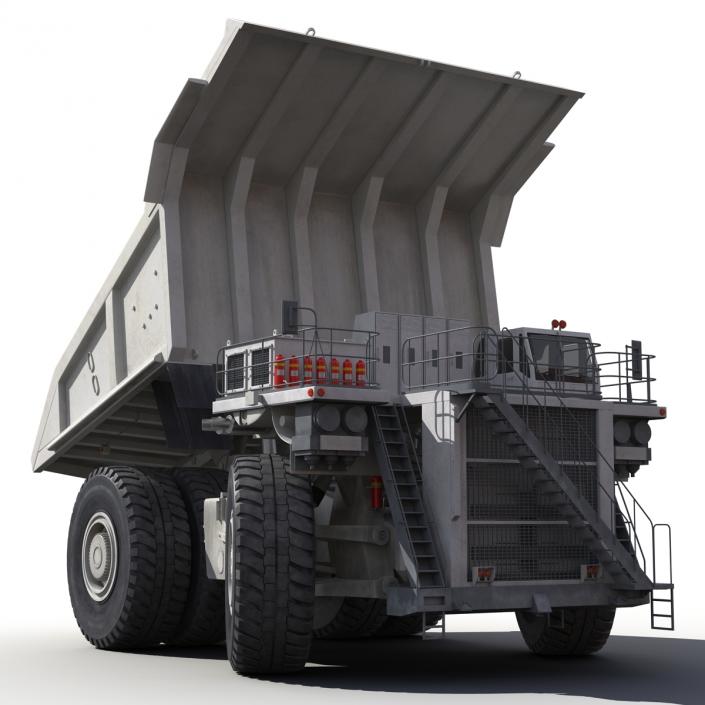 3D Mining Truck Generic White Rigged model