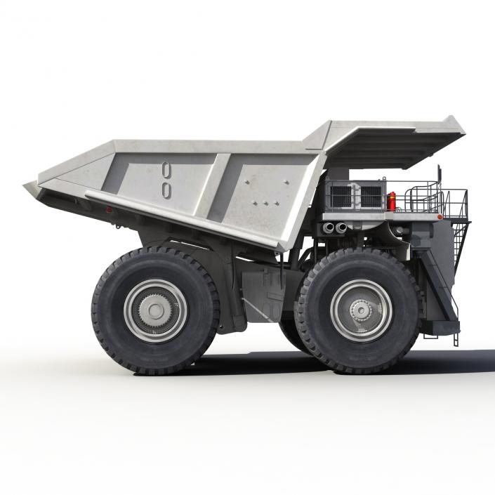 3D Mining Truck Generic White Rigged model