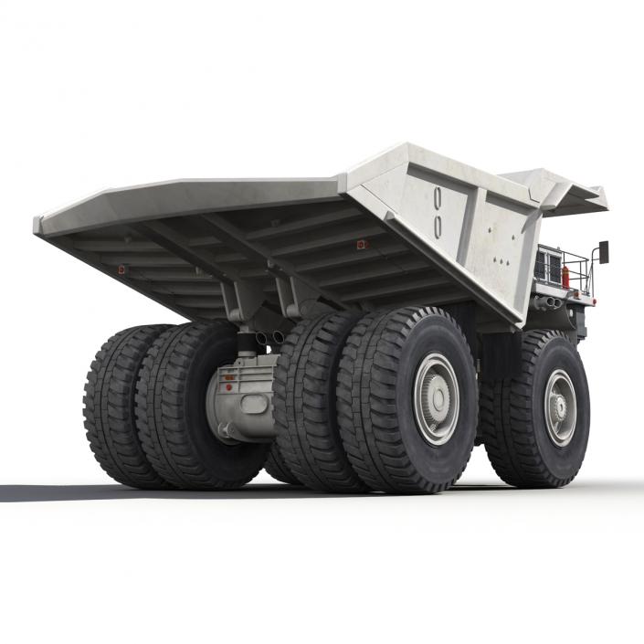 3D Mining Truck Generic White Rigged model