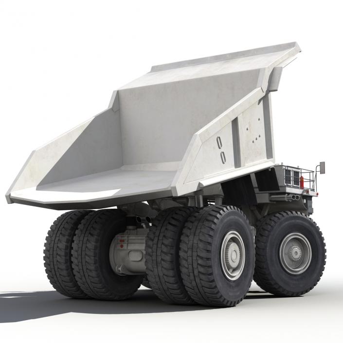 3D Mining Truck Generic White Rigged model