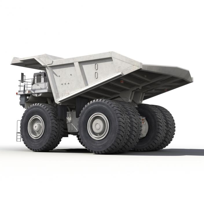 3D Mining Truck Generic White Rigged model