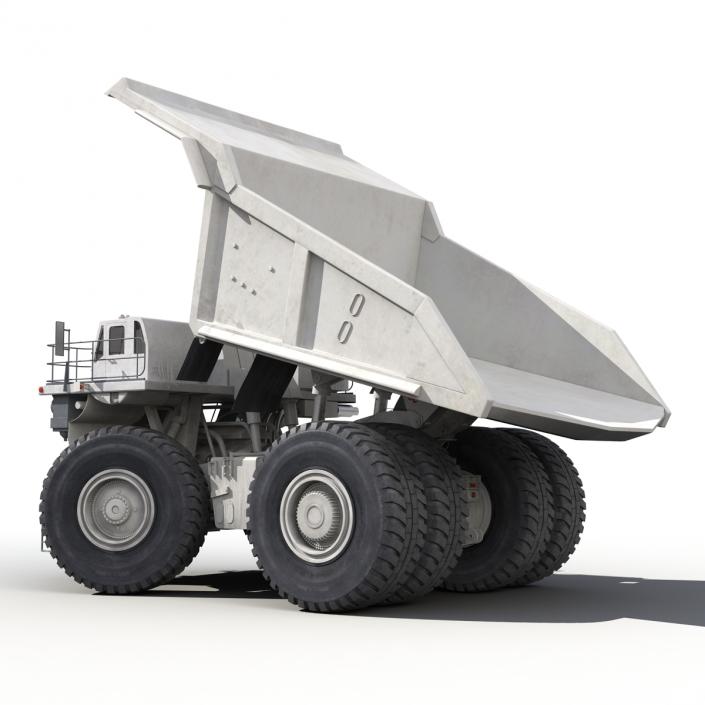 3D Mining Truck Generic White Rigged model