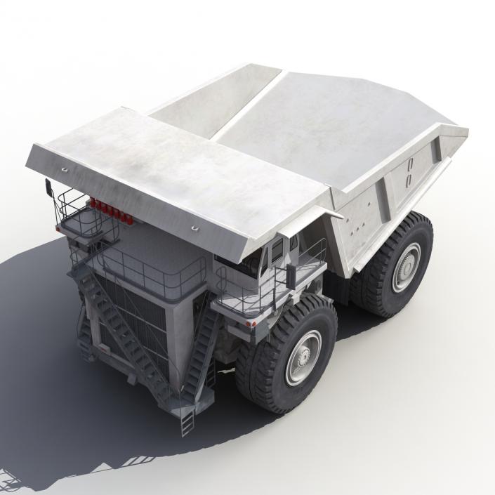 3D Mining Truck Generic White Rigged model