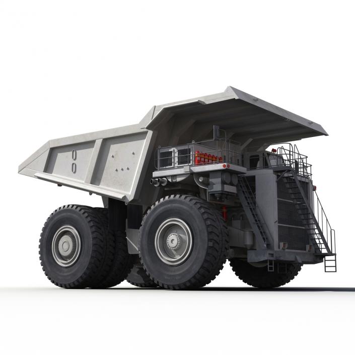 3D Mining Truck Generic White Rigged model