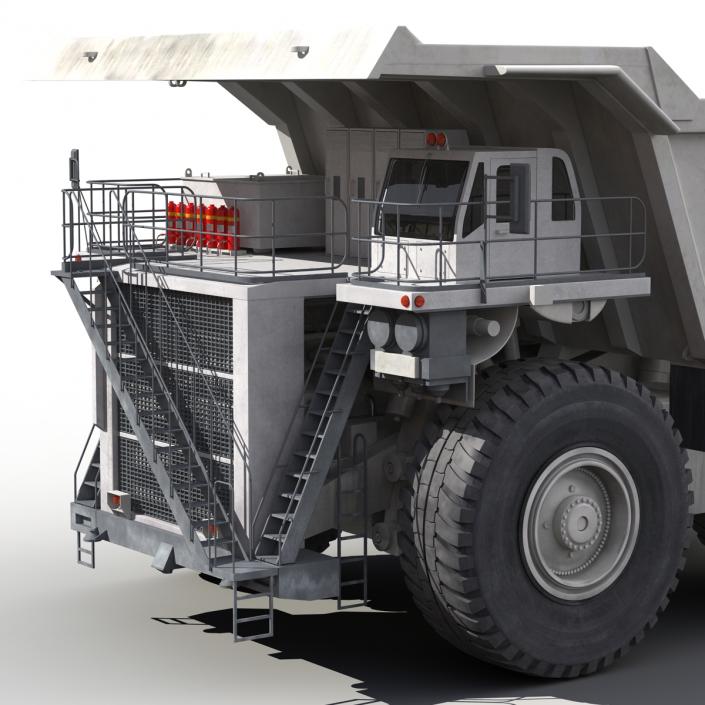 3D Mining Truck Generic White Rigged model