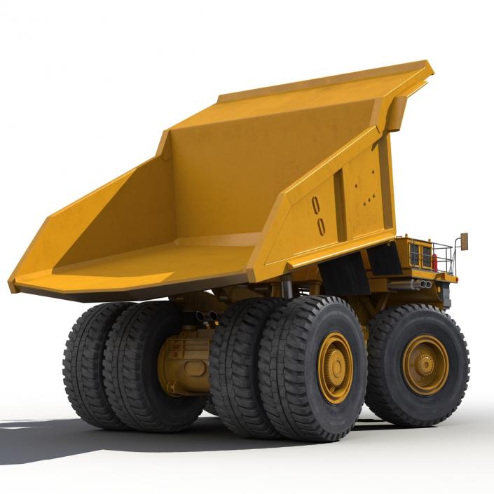 Haul Truck Generic Yellow Rigged 3D