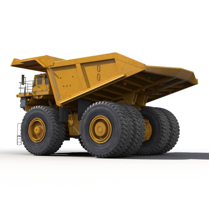 Haul Truck Generic Yellow Rigged 3D