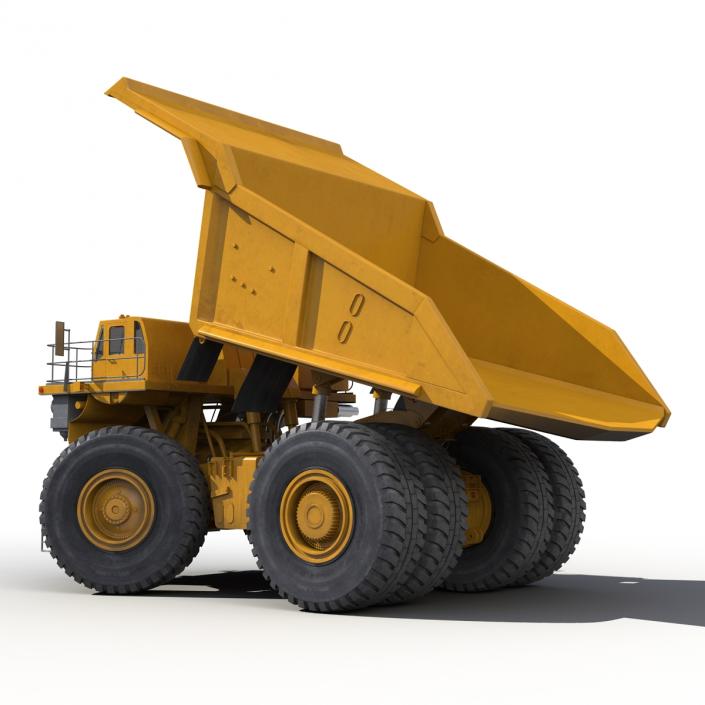 Haul Truck Generic Yellow Rigged 3D