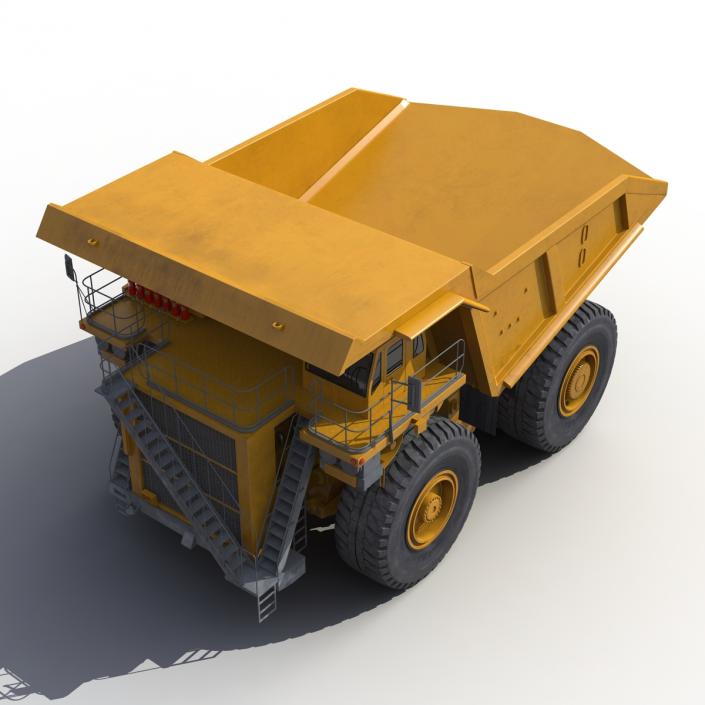 Haul Truck Generic Yellow Rigged 3D