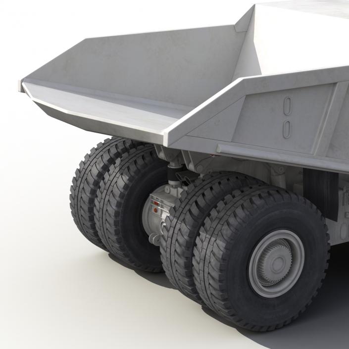 3D Mining Truck Generic White Rigged model