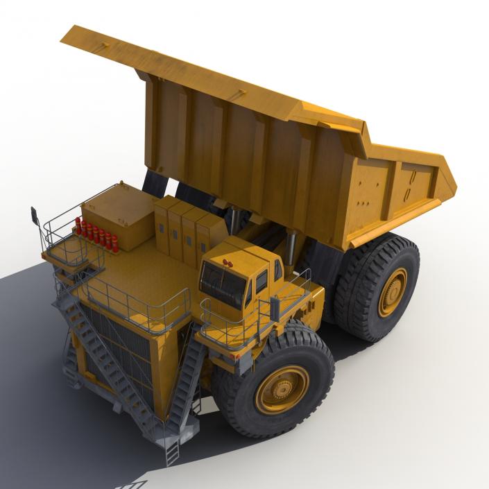 Haul Truck Generic Yellow Rigged 3D