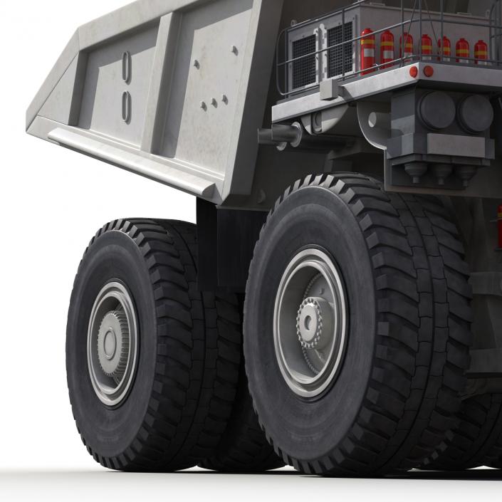 3D Mining Truck Generic White Rigged model