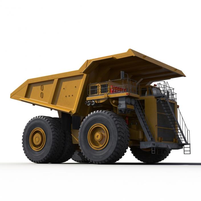 Haul Truck Generic Yellow Rigged 3D