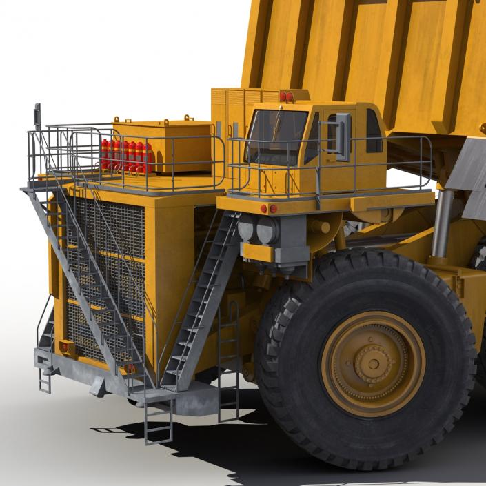 Haul Truck Generic Yellow Rigged 3D