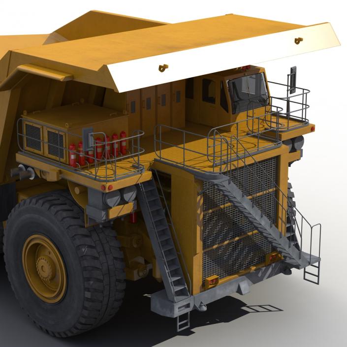 Haul Truck Generic Yellow Rigged 3D