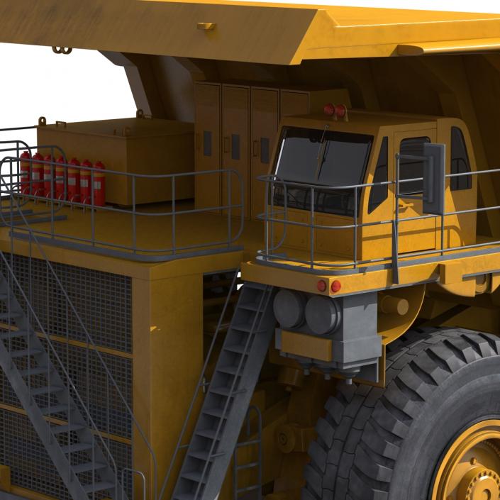 Haul Truck Generic Yellow Rigged 3D