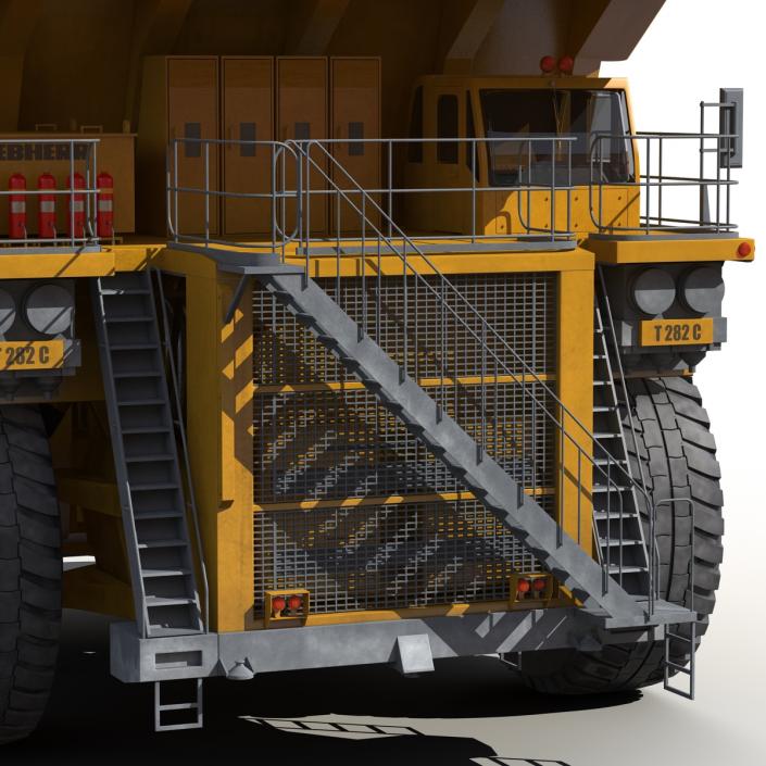 3D model Mining Truck Liebherr Yellow Rigged