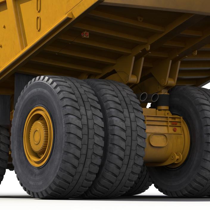 Haul Truck Generic Yellow Rigged 3D