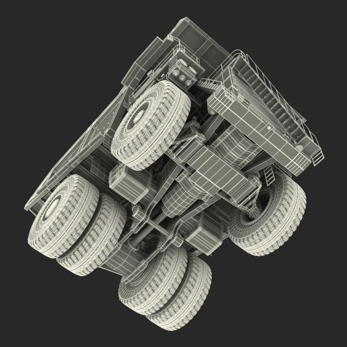 3D Mining Truck Generic White Rigged model