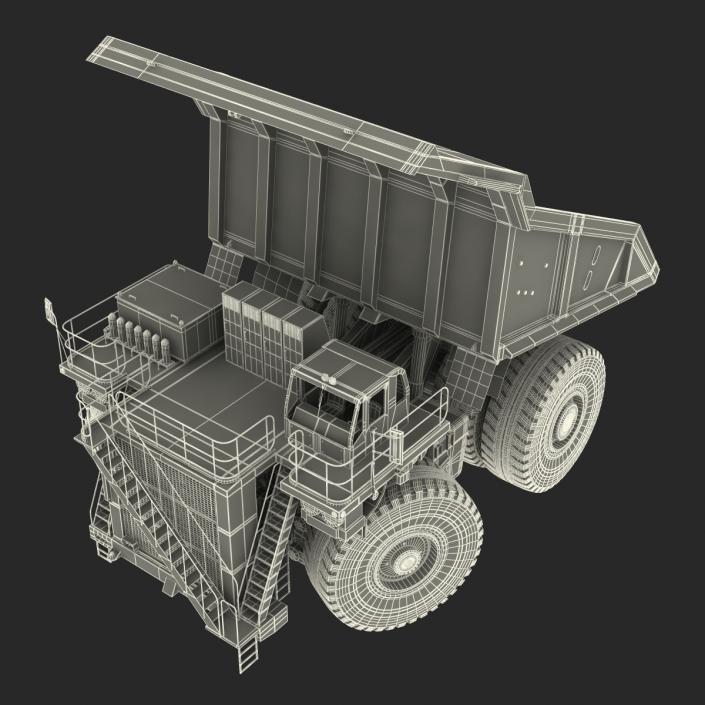 Haul Truck Generic Yellow Rigged 3D