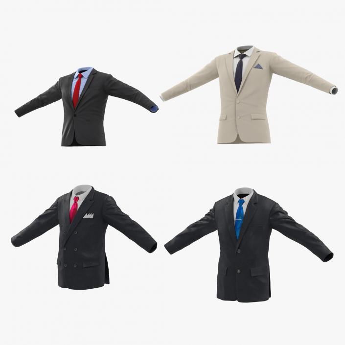 3D Mens Suit Jackets 3D Models Collection model