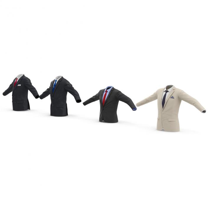 3D Mens Suit Jackets 3D Models Collection model