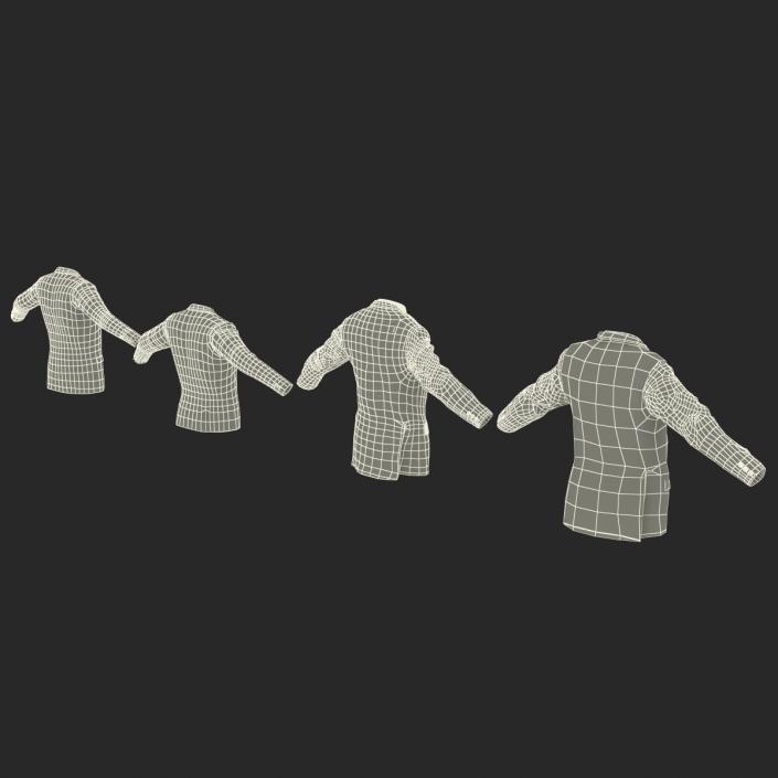 3D Mens Suit Jackets 3D Models Collection model