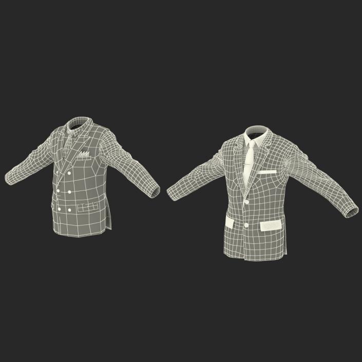 3D Mens Suit Jackets 3D Models Collection model