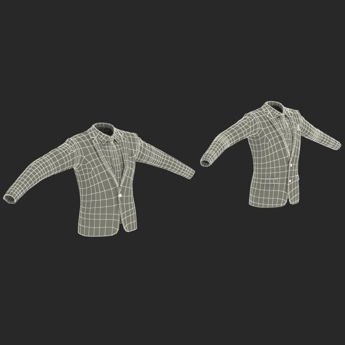 3D Mens Suit Jackets 3D Models Collection model