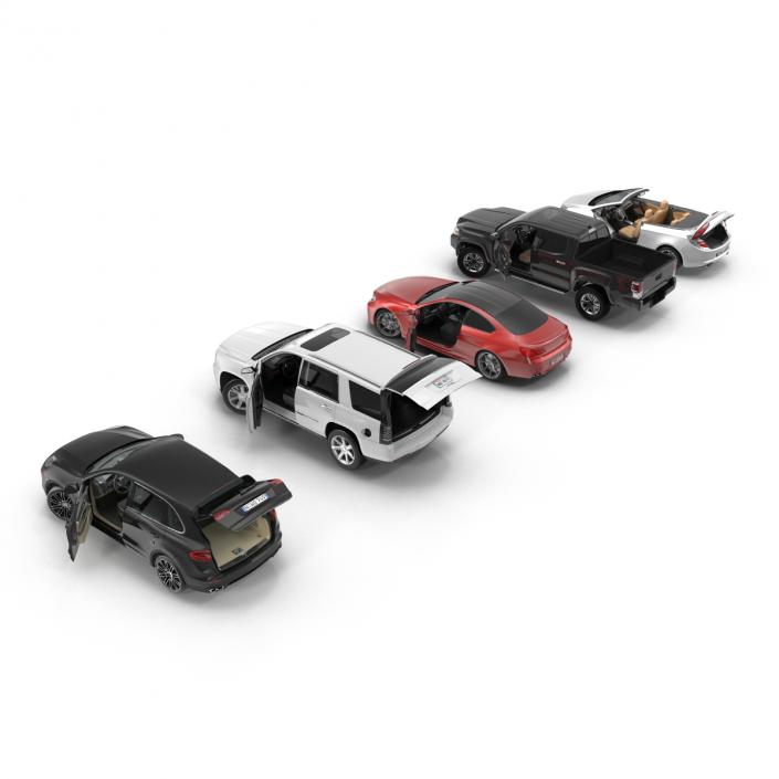 Generic Rigged Cars Collection 2 3D