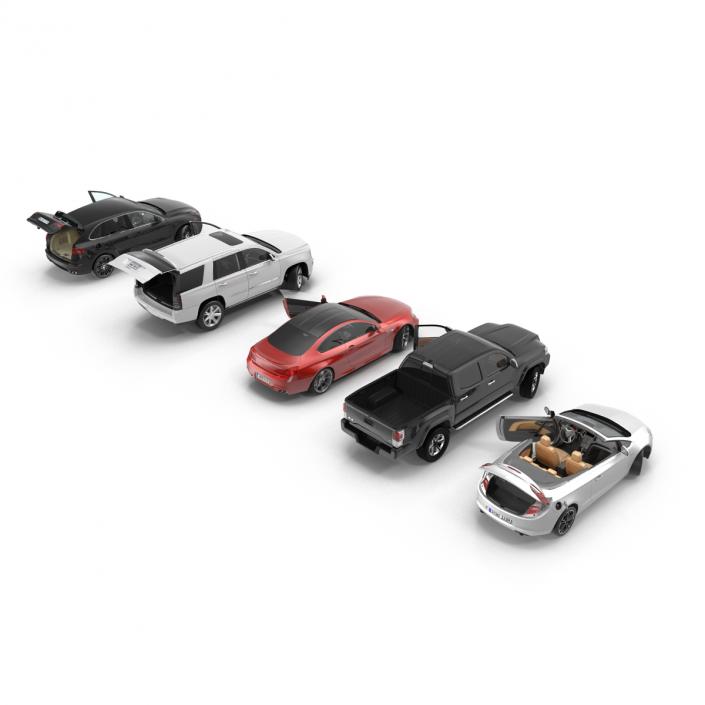 Generic Rigged Cars Collection 2 3D