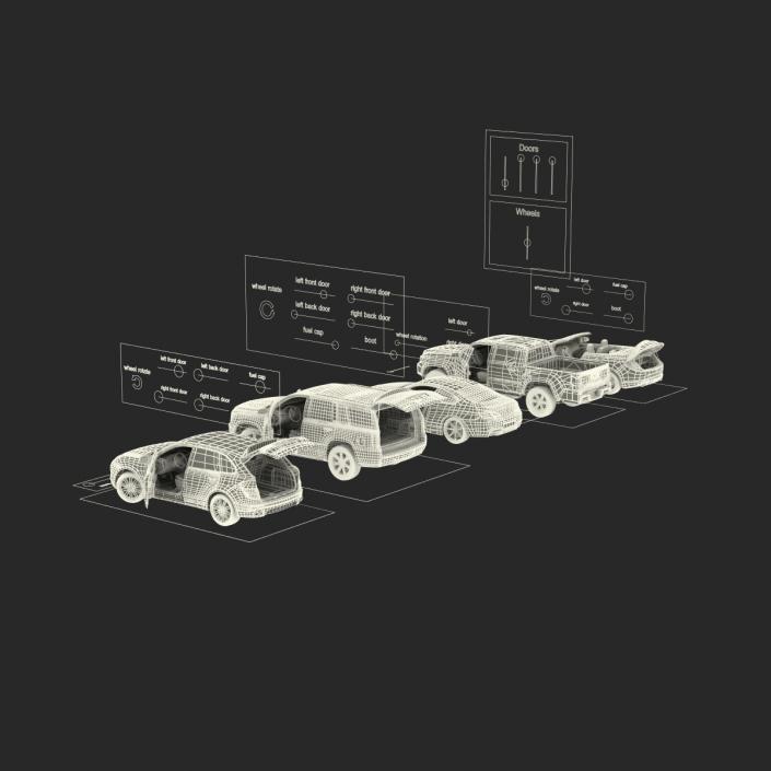 Generic Rigged Cars Collection 2 3D