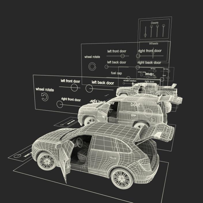 Generic Rigged Cars Collection 2 3D