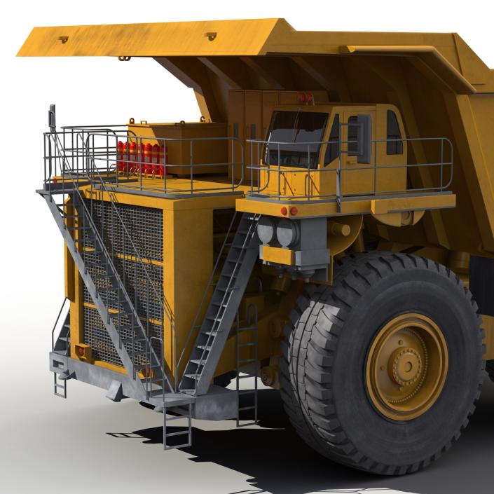 3D Heavy Duty Dump Truck Generic Yellow