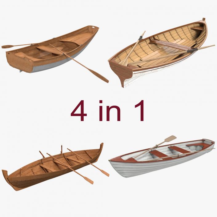 3D model Rowing Boats Collection 2