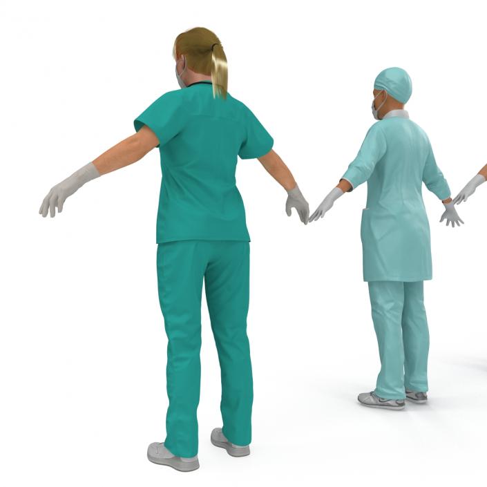 3D model Rigged Doctors Collection