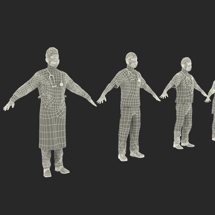 3D model Rigged Doctors Collection