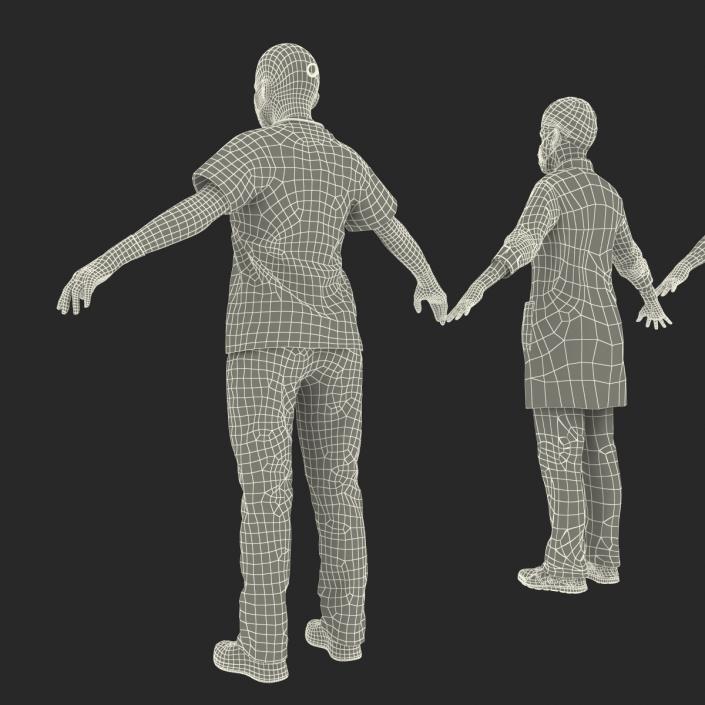 3D model Rigged Doctors Collection