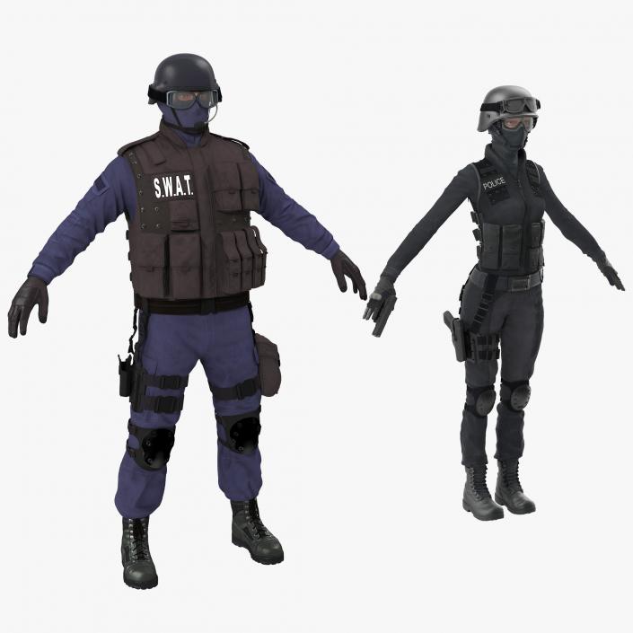 3D SWAT Policemans Collection